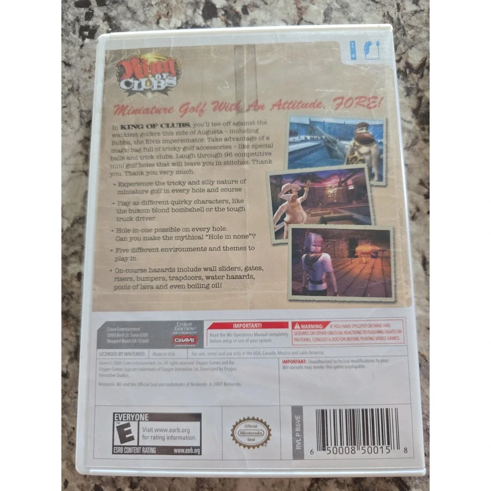 King of Clubs game for Nintendo Wii CIB Complete W/Manual TESTED